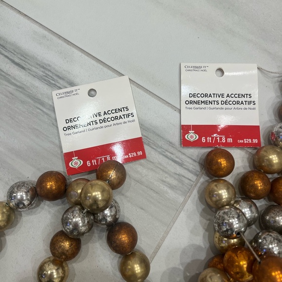 2 beaded garland gold, copper, silver - Picture 2 of 2